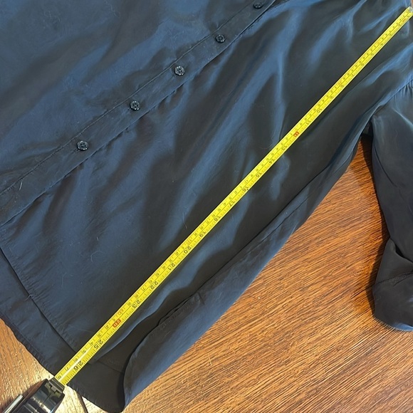 Cabi Lyric Blouse Top Small Black Convertible sleeves Small Modal button down - Picture 6 of 7